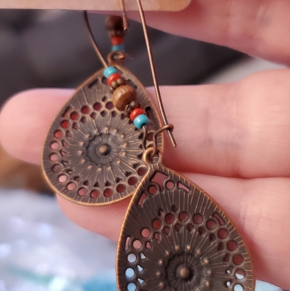 💖 colorful bohemian gypsy drop earrings - Picture 4 of 9